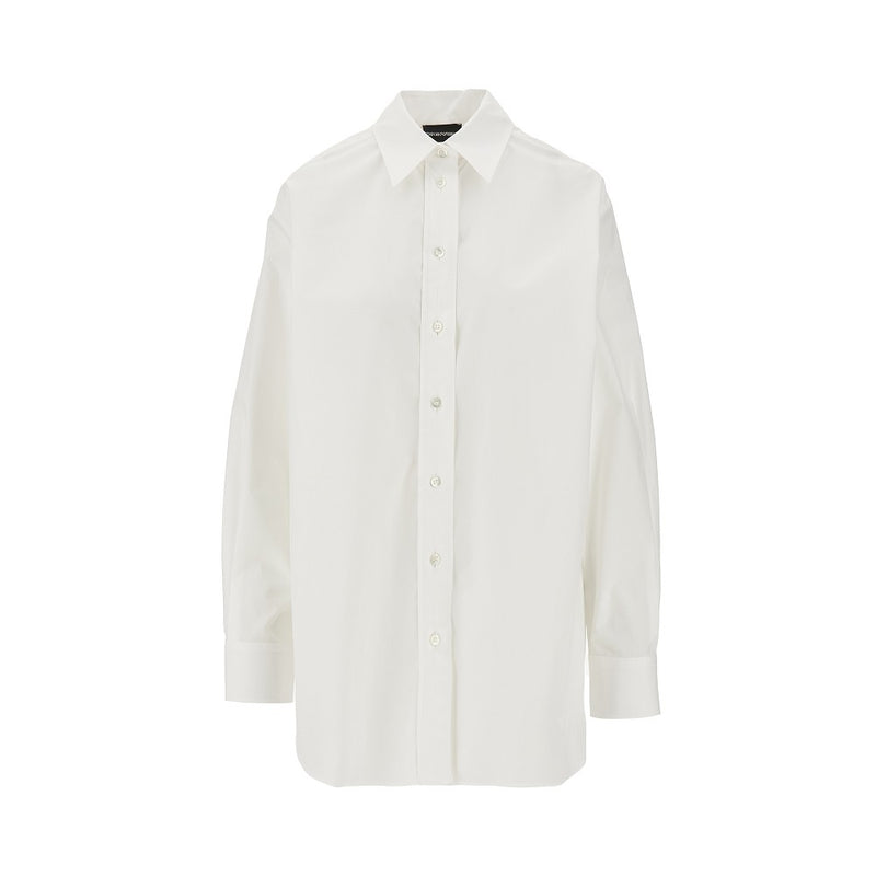 Emporio Armani Emporio Armani Oversized Poplin Shirt White - World Class Fashion