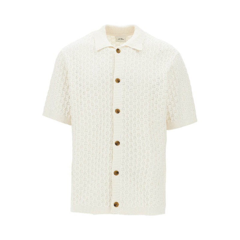 Les Deux Les Deux Gespertus Knitted Shirt White Men - World Class Fashion
