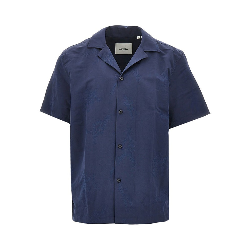 Les Deux Les Deux Lesley Players Bowling Shirt Blue - World Class Fashion