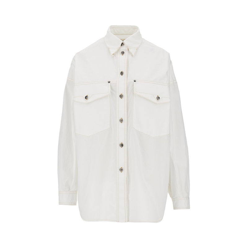 Versace Versace Cotton Poplin Shirt White Women - World Class Fashion
