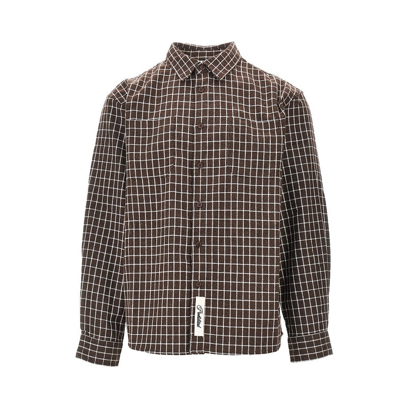 Prohibited Prohibited Check Flannel Shirt Brown Men - World Class Fashion