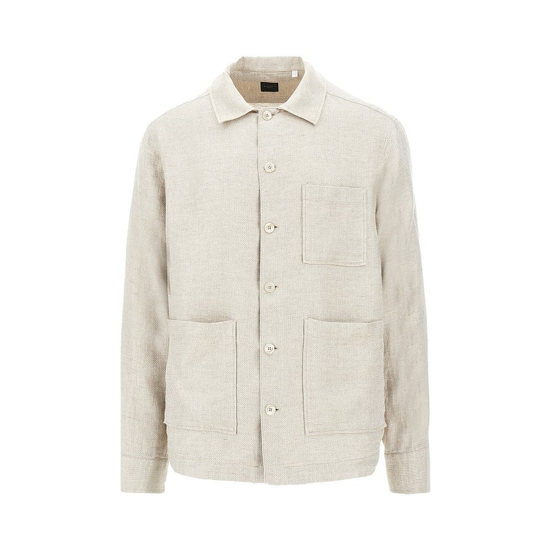 Xacus Xacus Mélange Twill Shirt Beige Men - World Class Fashion