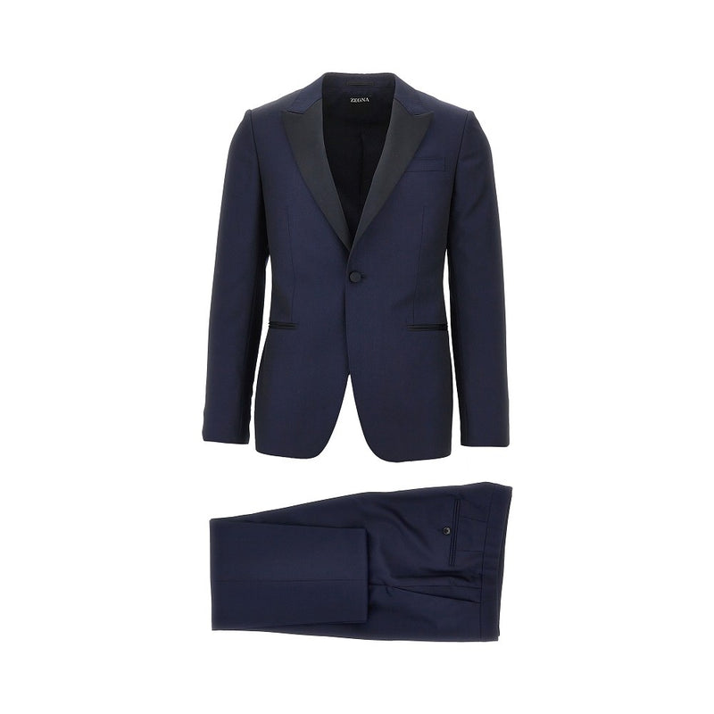 Zegna Zegna Wool Mohair Evening Suit Blue Men - World Class Fashion