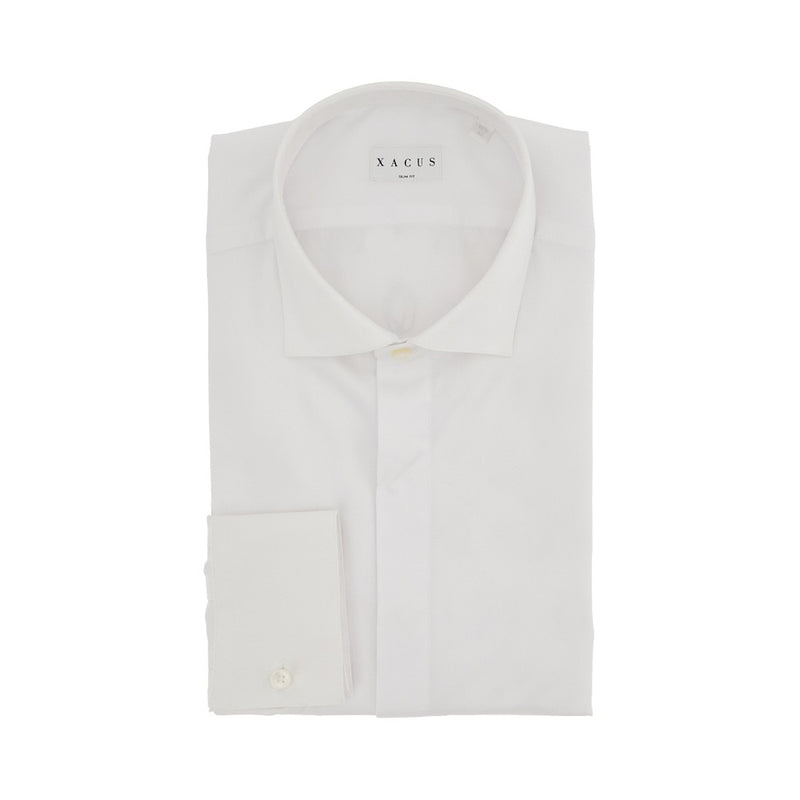 Xacus Xacus Cotton Slim Fit Shirt White Men - World Class Fashion