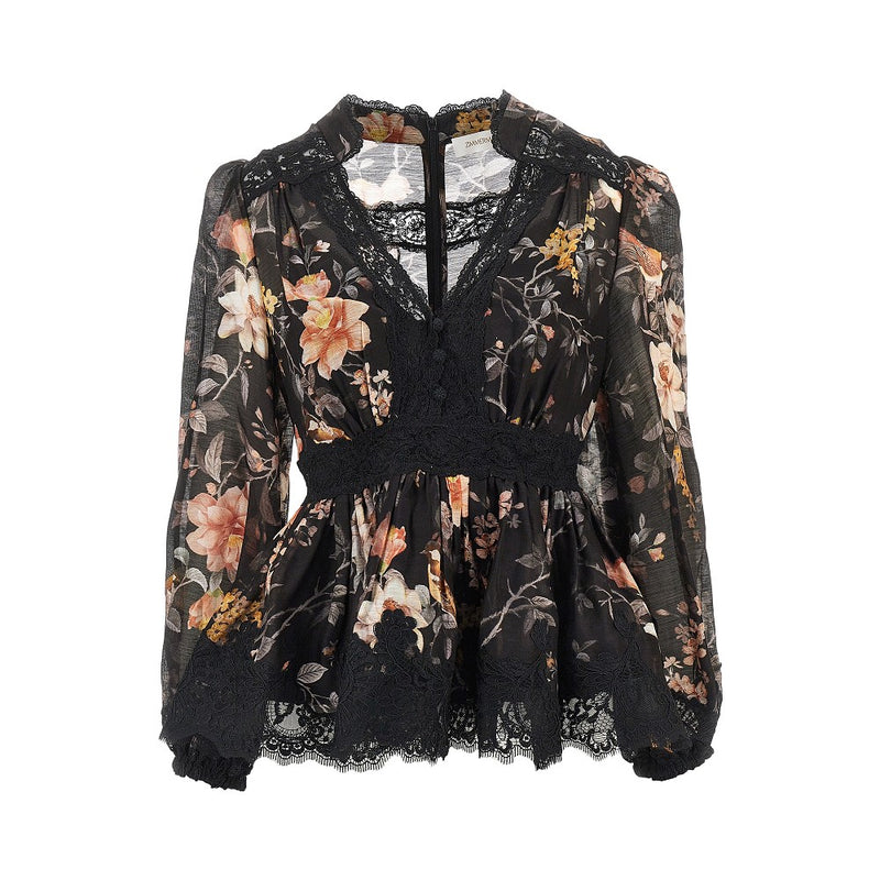 Zimmermann Zimmermann Carousel Blouse Black Women - World Class Fashion