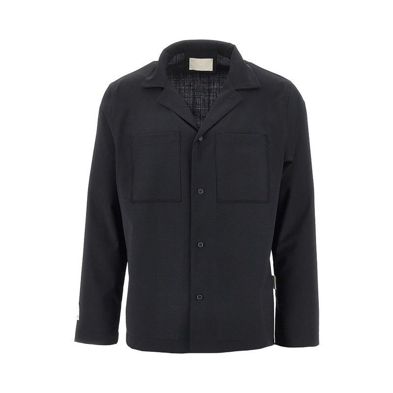 C.9.3 C.9.3 Wool-blend Shirt With Bowling Collar - World Class Fashion