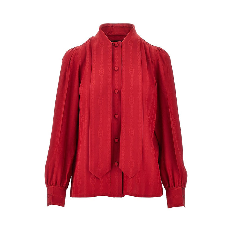 Gucci Gucci Jacquard Silk Shirt Red Women - World Class Fashion