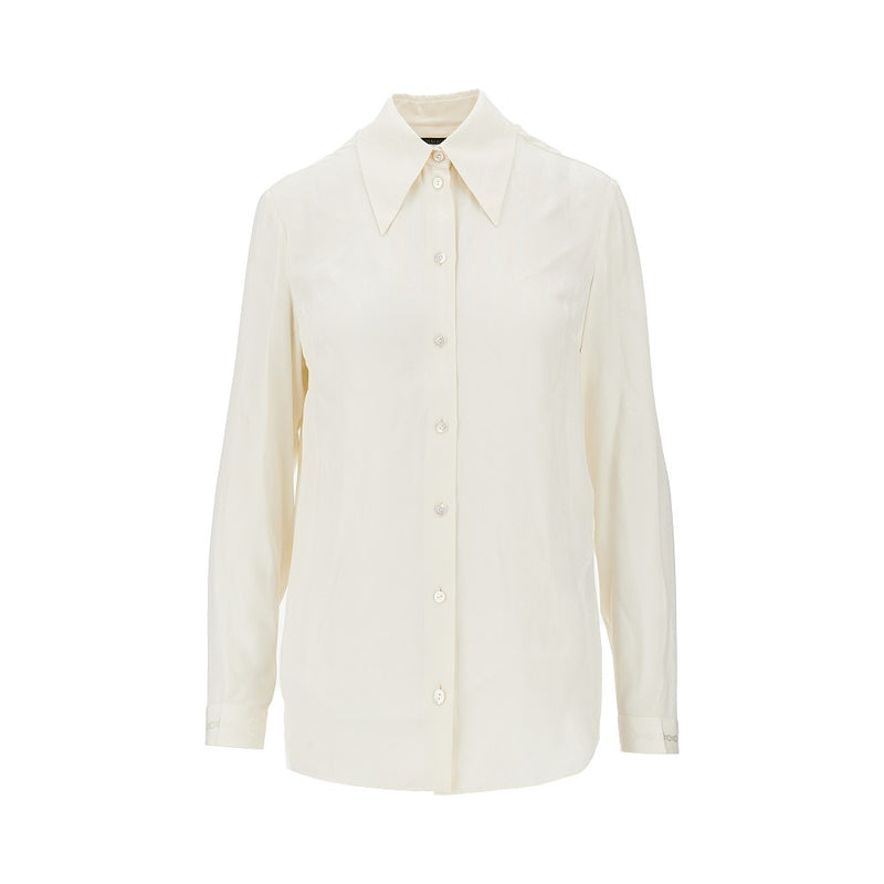 Gucci Gucci Jacquard Silk Shirt White Women - World Class Fashion