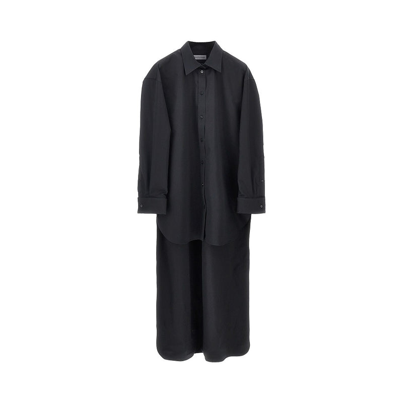 Balenciaga Balenciaga Poplin Oversized Shirt with Train Black - World Class Fashion