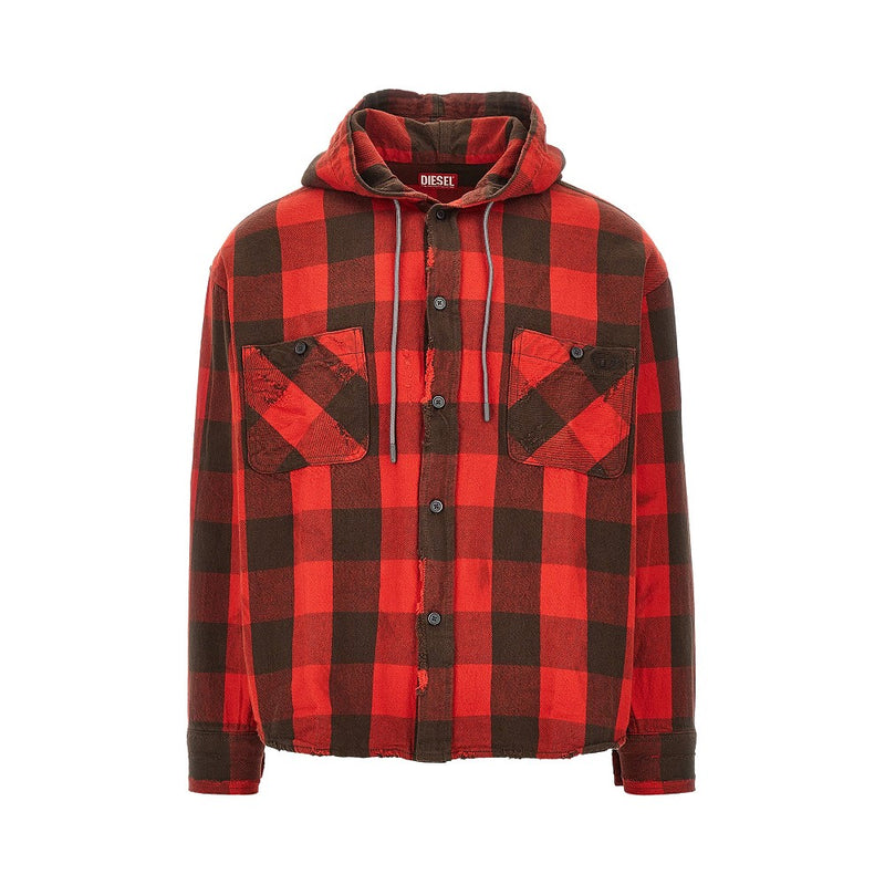 Diesel Diesel S-Drum Cotton Shirt Red Men - World Class Fashion