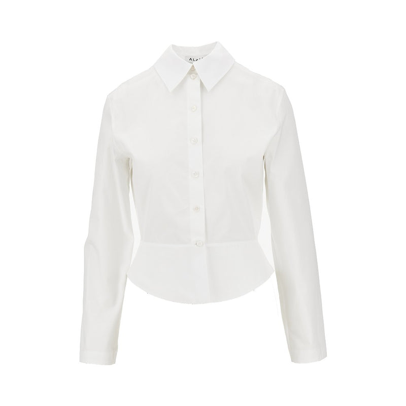Alaia Alaia Poplin Basque Shirt White Women - World Class Fashion