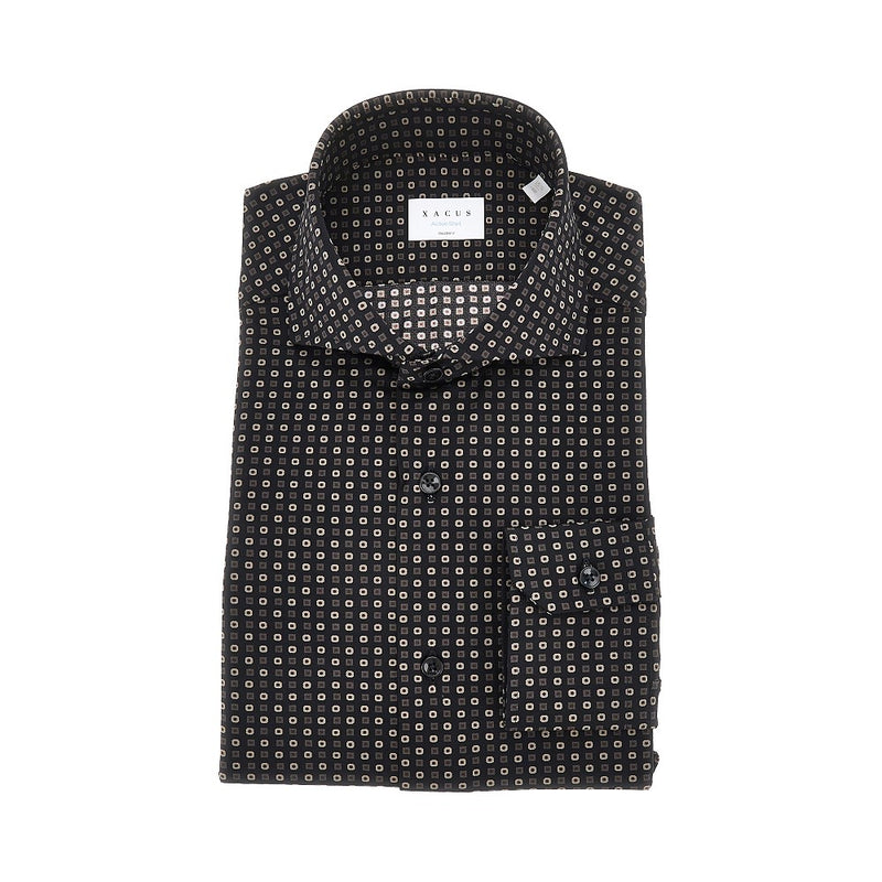Xacus Xacus Tailor Fit 'Active' Shirt Black Men - World Class Fashion