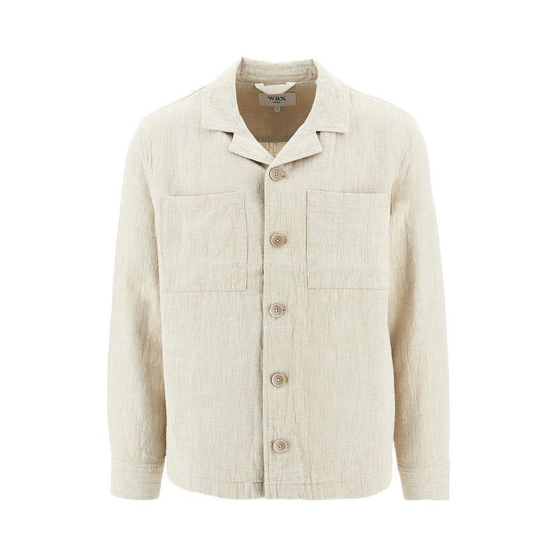 Wax London Wax London Aldred Linen Cotton Overshirt Beige Men - World Class Fashion