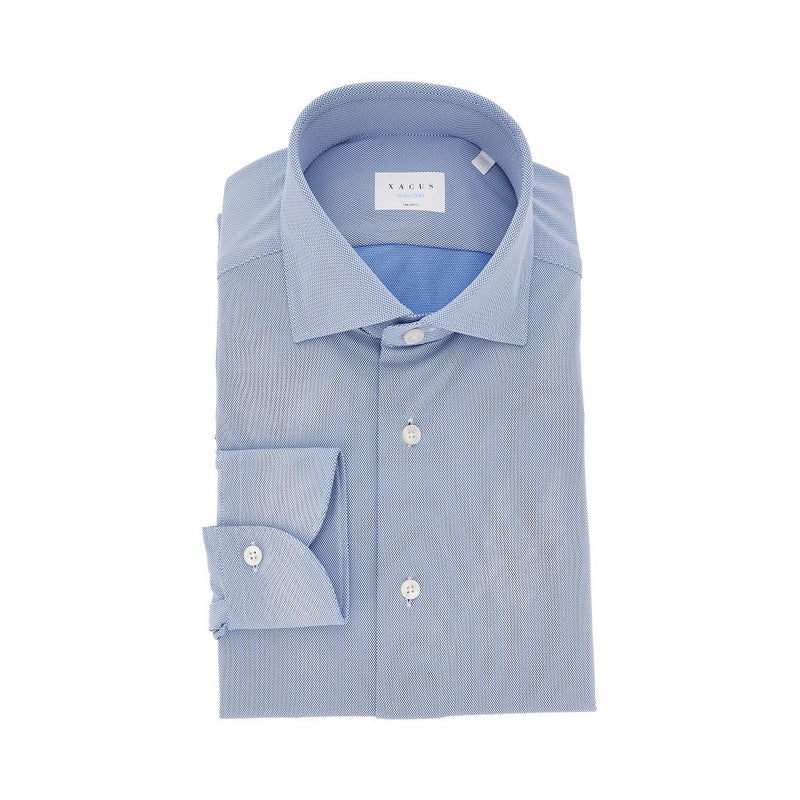 Xacus Xacus Tailor Fit 'Active' Shirt Blue Men - World Class Fashion
