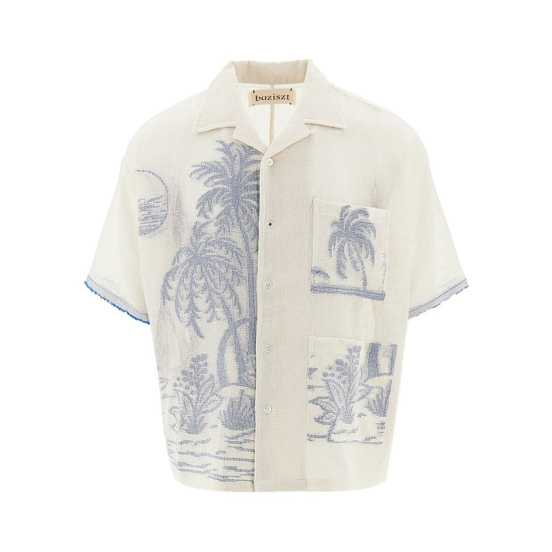 Baziszt Baziszt Chand Printed Shirt White - World Class Fashion
