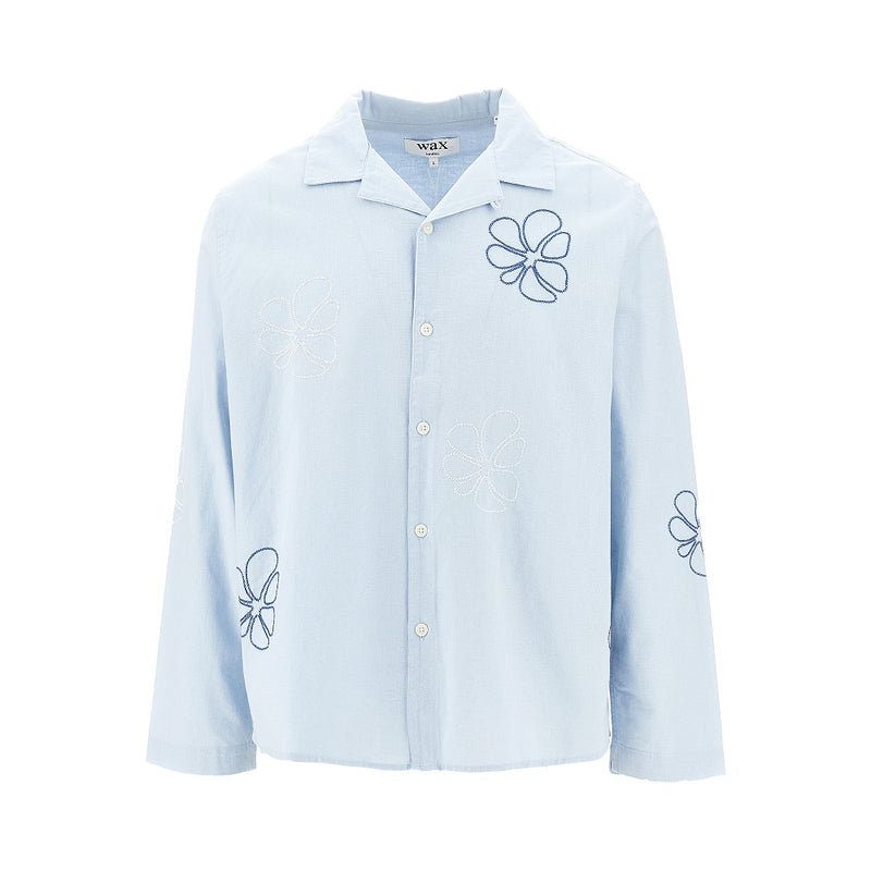 Wax London Wax London Corey Embroidered Shirt Blue - World Class Fashion