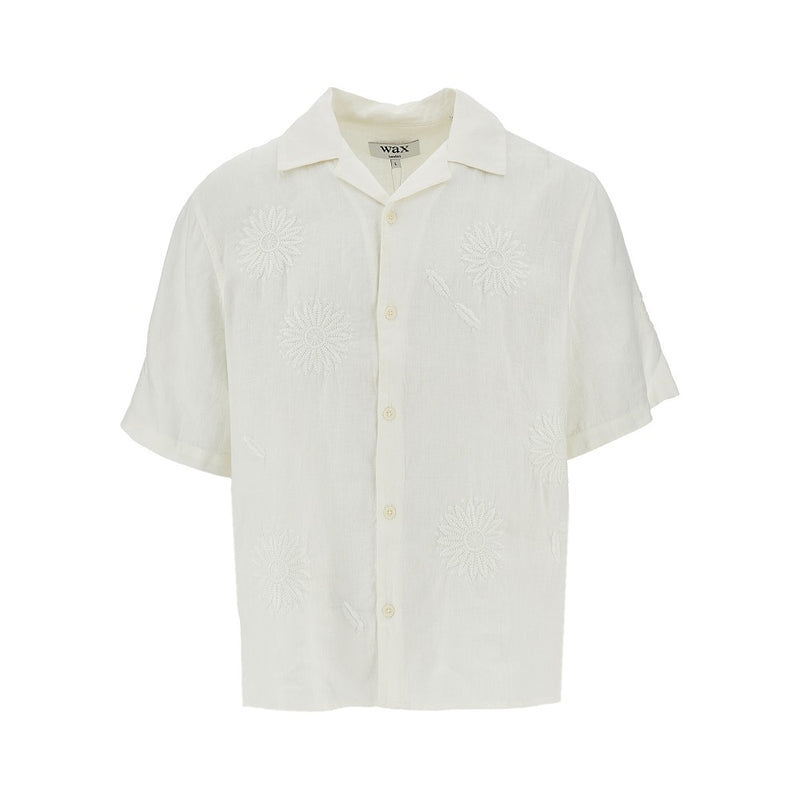 Wax London Wax London Didcot Embroidered Linen Shirt White - World Class Fashion