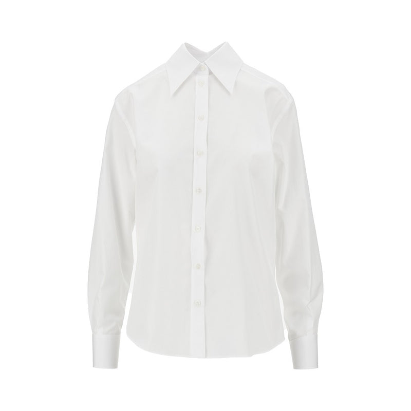 Dolce&gabbana Dolce&gabbana Specular Construction Poplin Shirt White - World Class Fashion