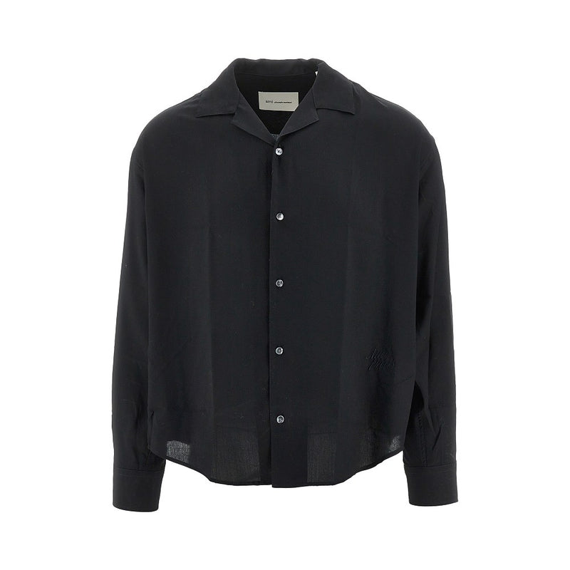 Ami Ami Viscose Boxy Fit Shirt Black - World Class Fashion