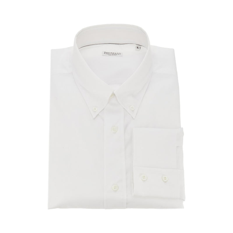 Brunello Cucinelli Brunello Cucinelli Cotton Twill Shirt White Men - World Class Fashion
