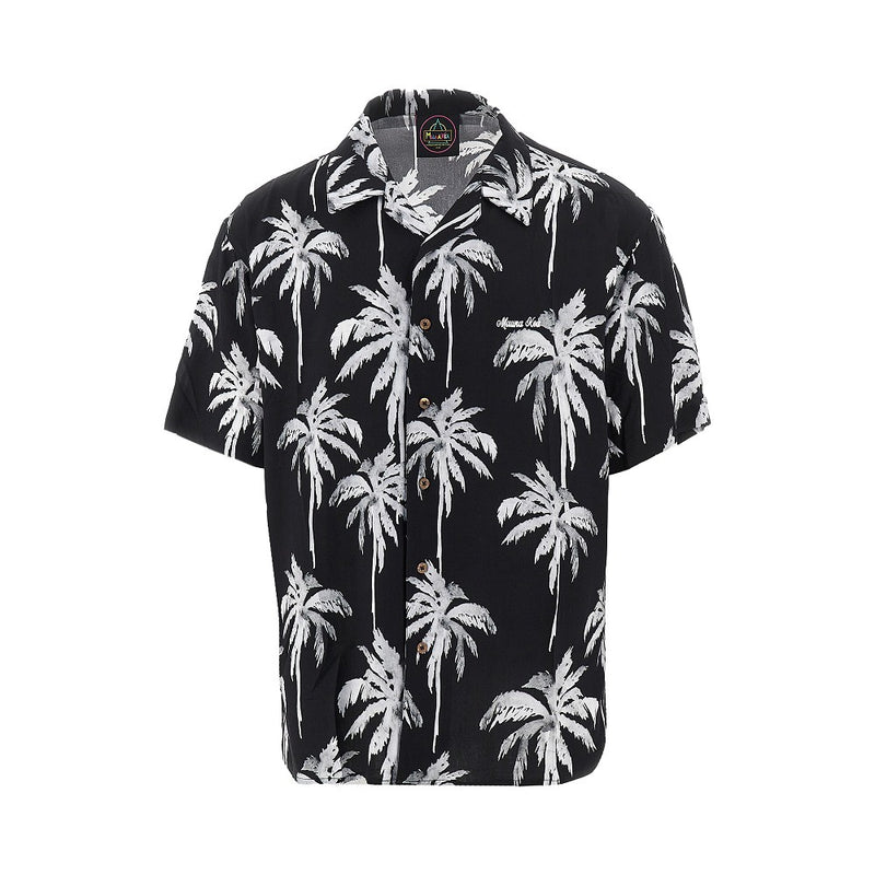 Mauna Kea Mauna Kea Printed Viscose Shirt Black - World Class Fashion