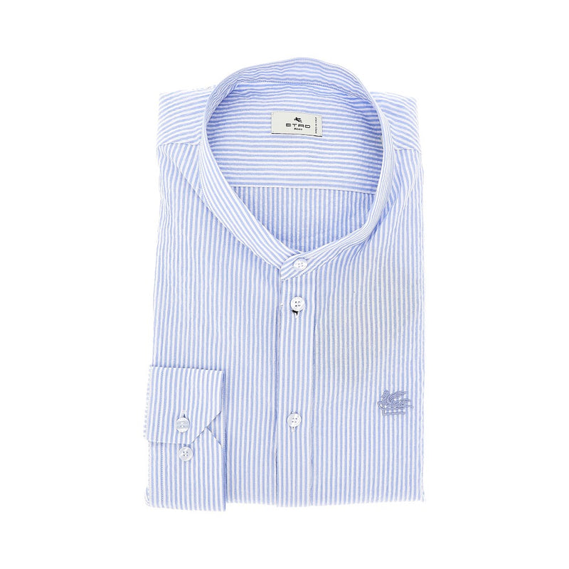 Etro Etro Cotton Striped Shirt Blue Men - World Class Fashion