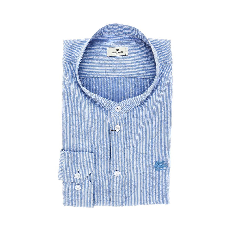 Etro Etro Cotton Paisley Shirt Blue Men - World Class Fashion