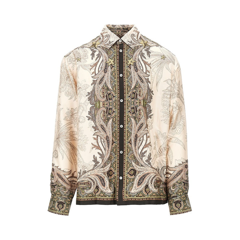 Etro Etro Printed Silk Shirt Multicolor Men - World Class Fashion