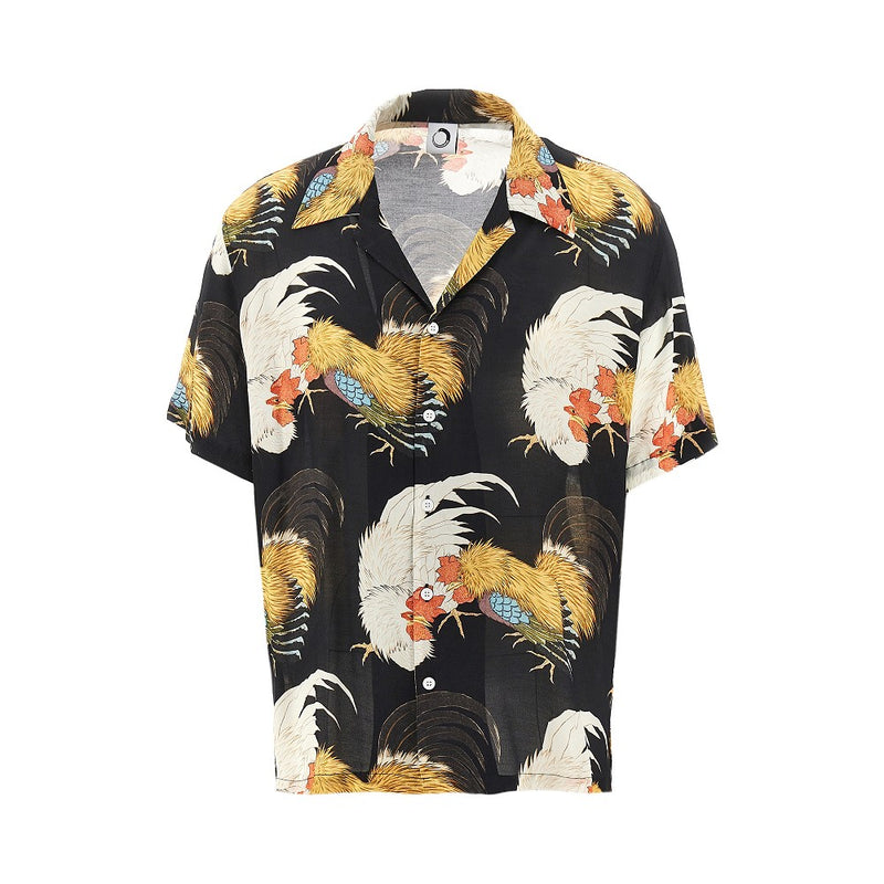 Endless Joy Endless Joy Roosters Silk Shirt Black - World Class Fashion