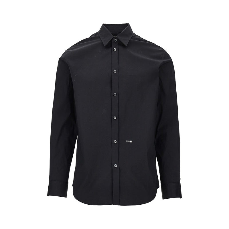 Dsquared2 Dsquared2 Stretch Cotton Shirt Black Men - World Class Fashion