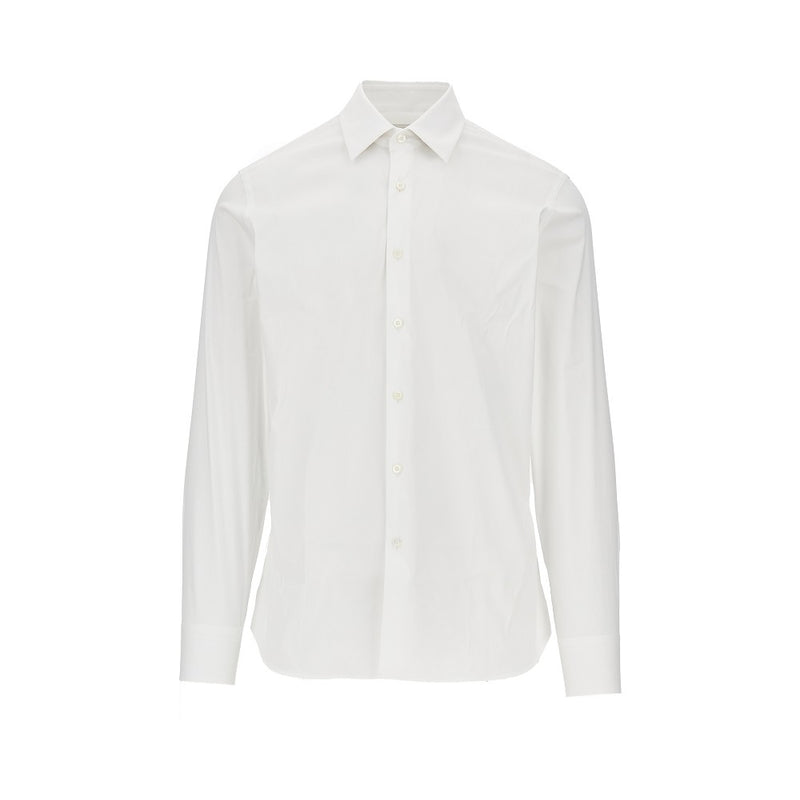 Prada Prada Stretch Poplin Shirt White Men - World Class Fashion