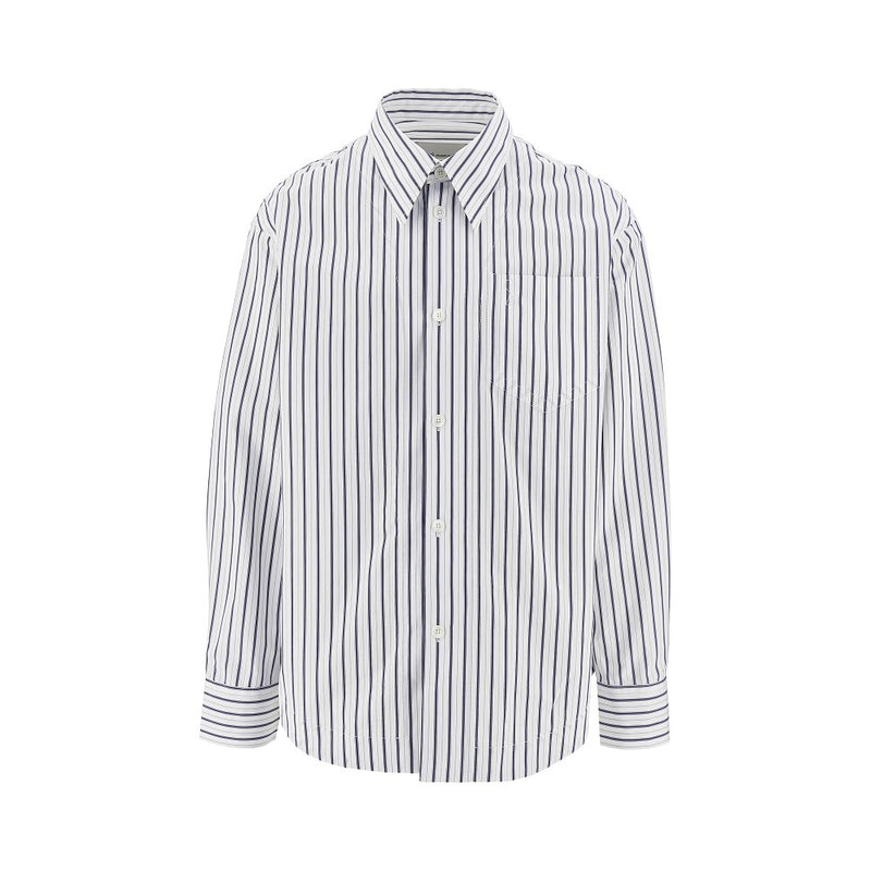 Ami Ami Striped Poplin Loose Fit Shirt - World Class Fashion