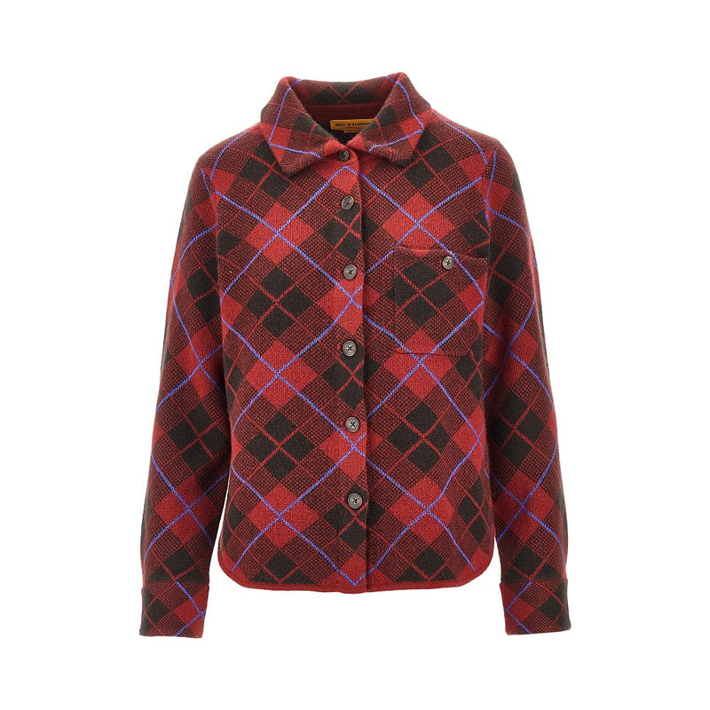 Guest In Residence Guest In Residence Dylan Check Cashmere Shirt Red - World Class Fashion