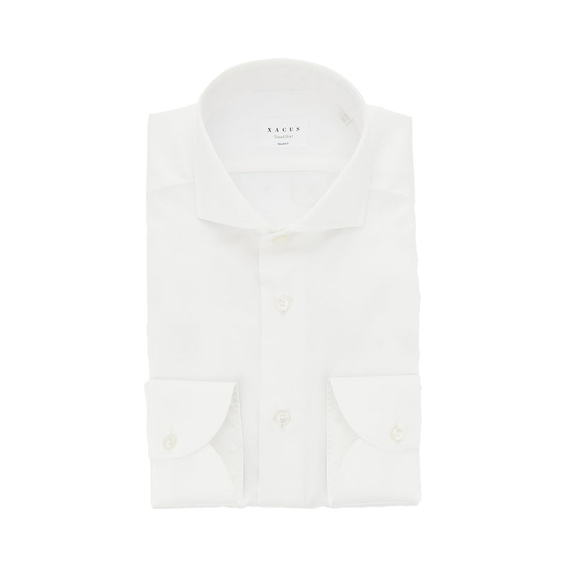 Xacus Xacus Cotton Tailor Fit 'Travel' Shirt White - World Class Fashion