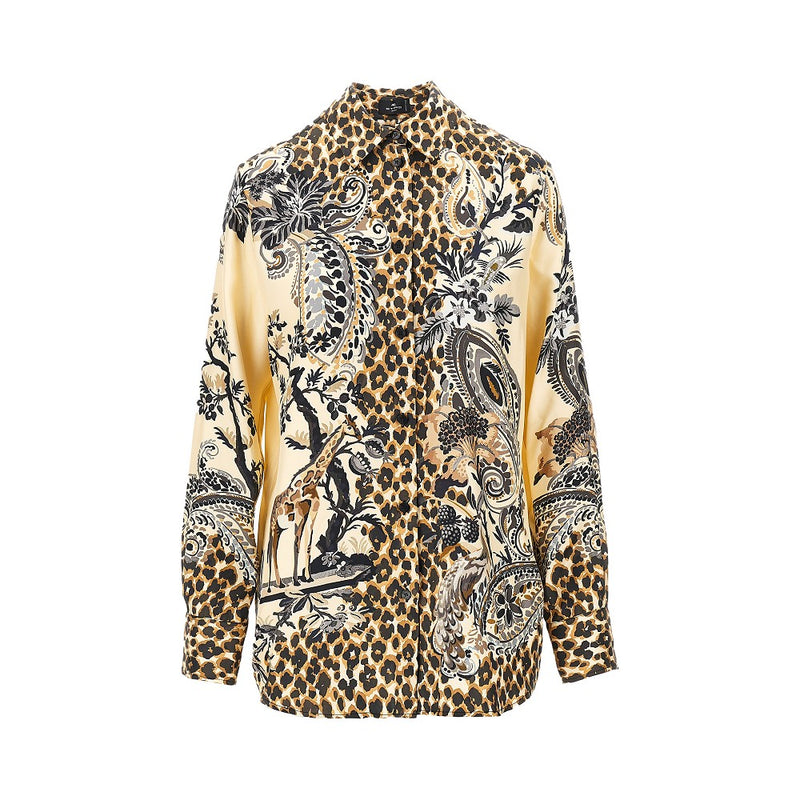 Etro Etro Animalier Paisley Silk Twill Shirt Multicolor - World Class Fashion