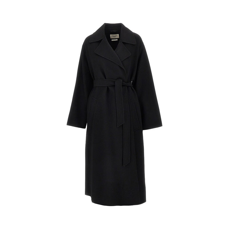 Max Mara Weekend Max Mara Weekend Midi Cloth Coat With Belt - World Class Fashion