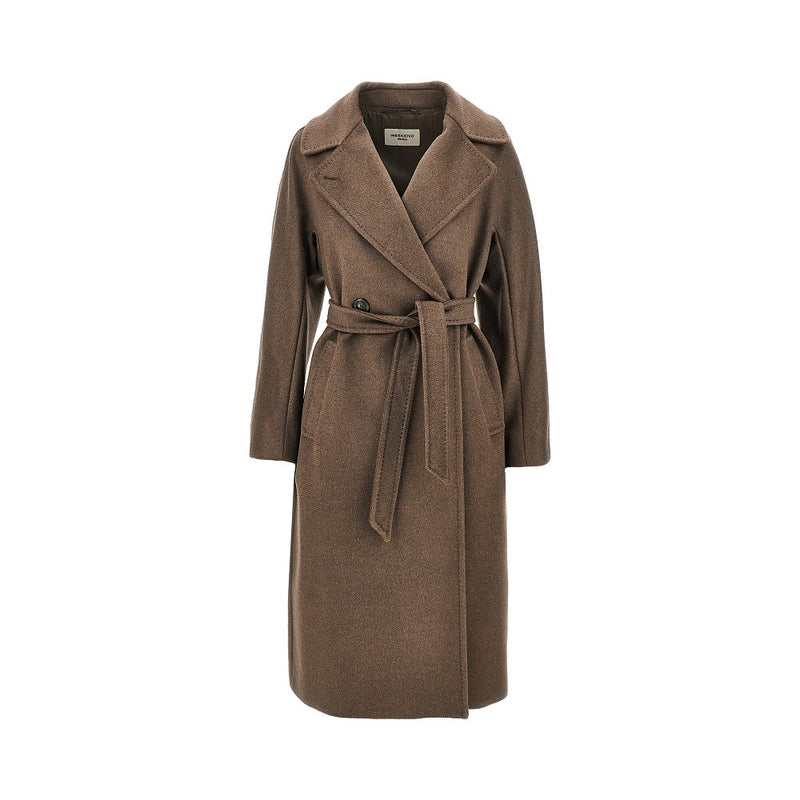 Max Mara Weekend Max Mara Weekend Midi Cloth Coat With Belt - World Class Fashion