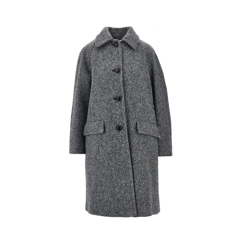 Max Mara Weekend Max Mara Weekend Tweed Coat With Scarf - World Class Fashion
