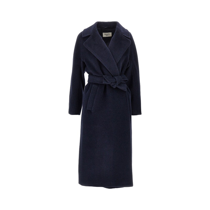 Max Mara Weekend Max Mara Weekend Wool-blend Robe Coat Blue - World Class Fashion