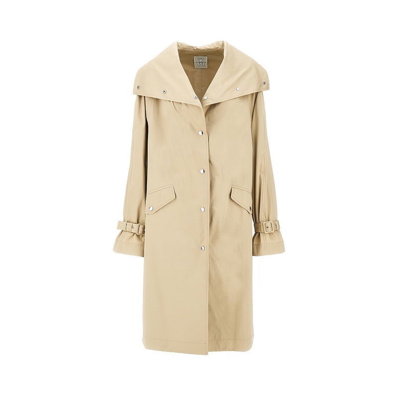 Toteme Toteme Oversized Gabardine Trench Coat Beige - World Class Fashion