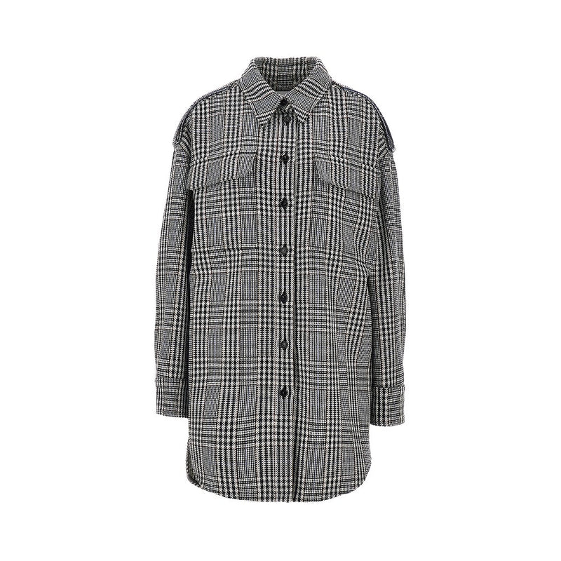 Stella Mccartney Stella McCartney Prince Of Wales Wool Overshirt Multicolor - World Class Fashion