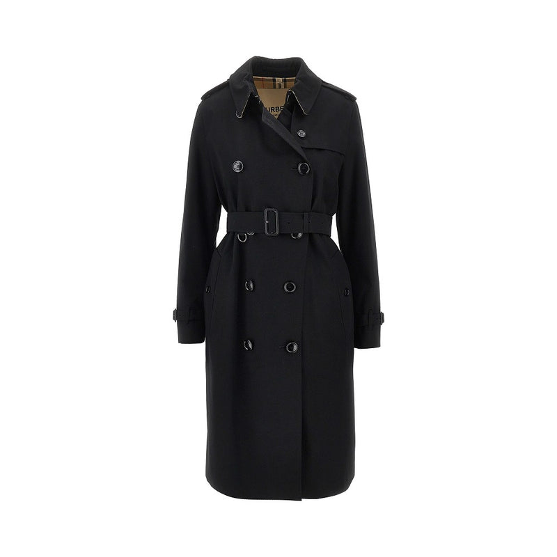 Burberry Burberry Long Heritage Kensington Trench Coat Black - World Class Fashion