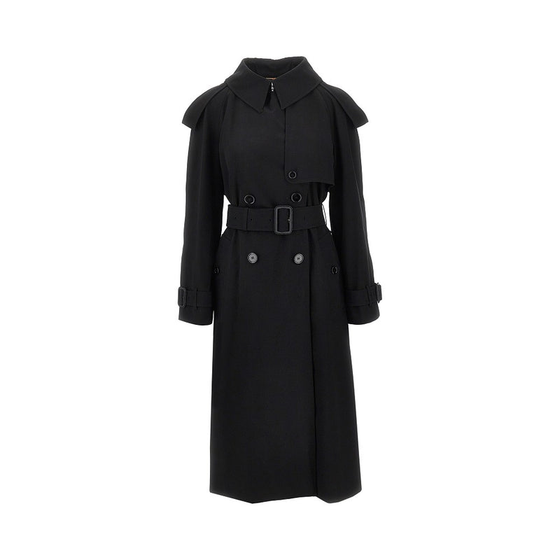 Burberry Burberry Fitzrovia Gabardine Trench Coat Black - World Class Fashion