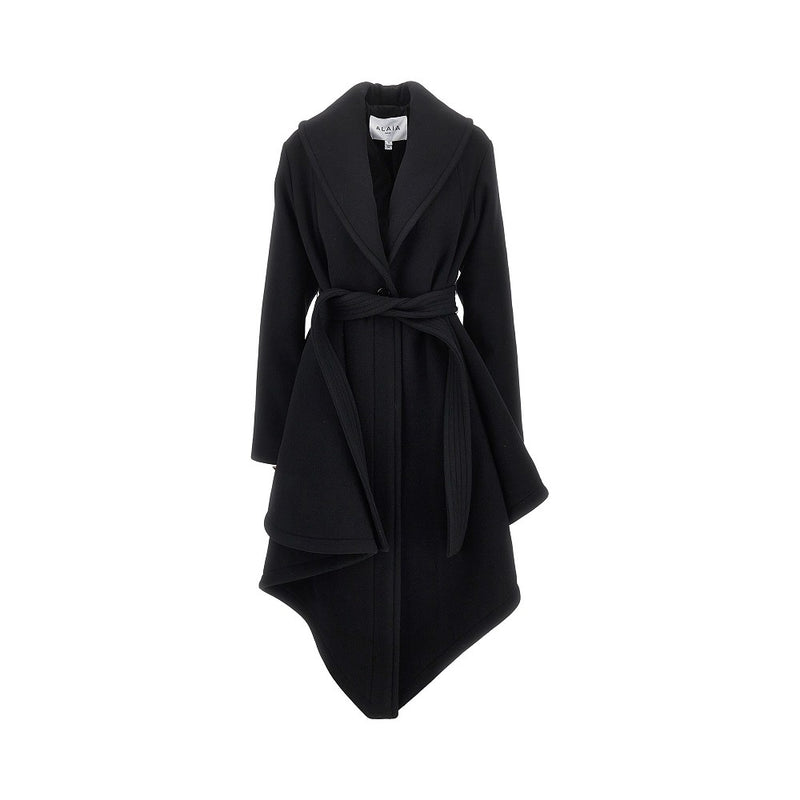 Alaia Alaia Wool Robe Coat Black Women - World Class Fashion