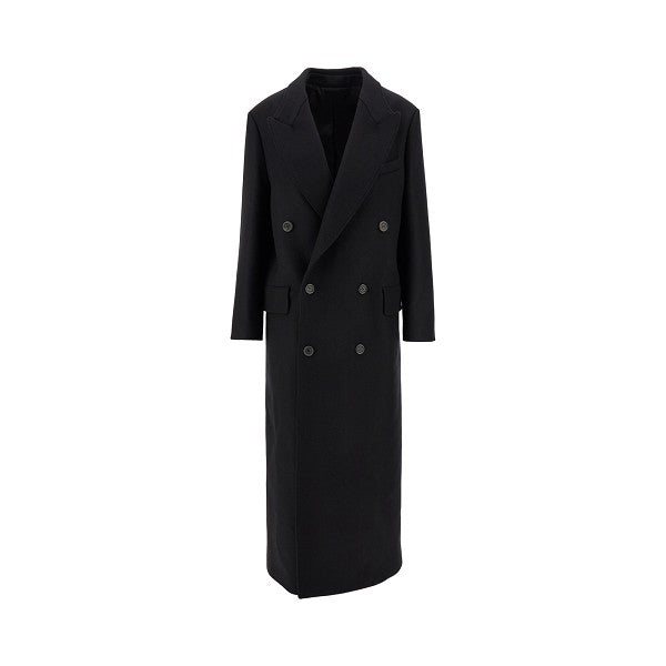 Armarium Armarium 'Hadi' Wool Cashmere Long Coat Black - World Class Fashion