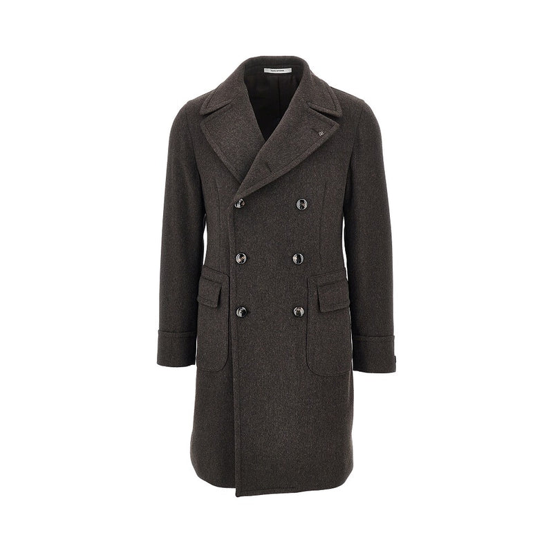 Tagliatore Tagliatore Carlo Double-breasted Wool Coat Brown - World Class Fashion