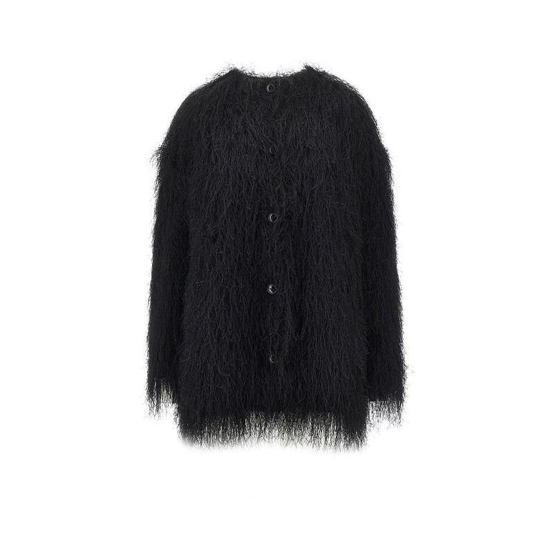 Loulou De Saison Loulou De Saison Filipo Fringed Coat Black - World Class Fashion