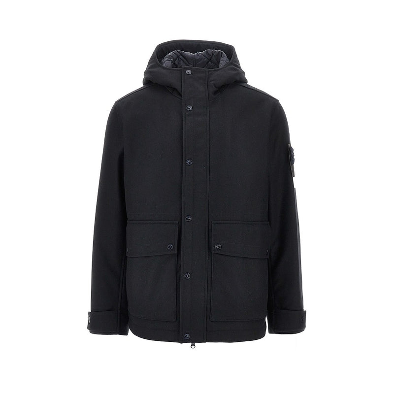 Stone Island Stone Island Flannel Jacket Blue Men - World Class Fashion