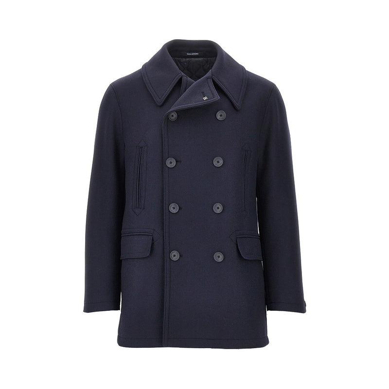 Tagliatore Tagliatore Double Wool Double-breasted Coat Blue - World Class Fashion