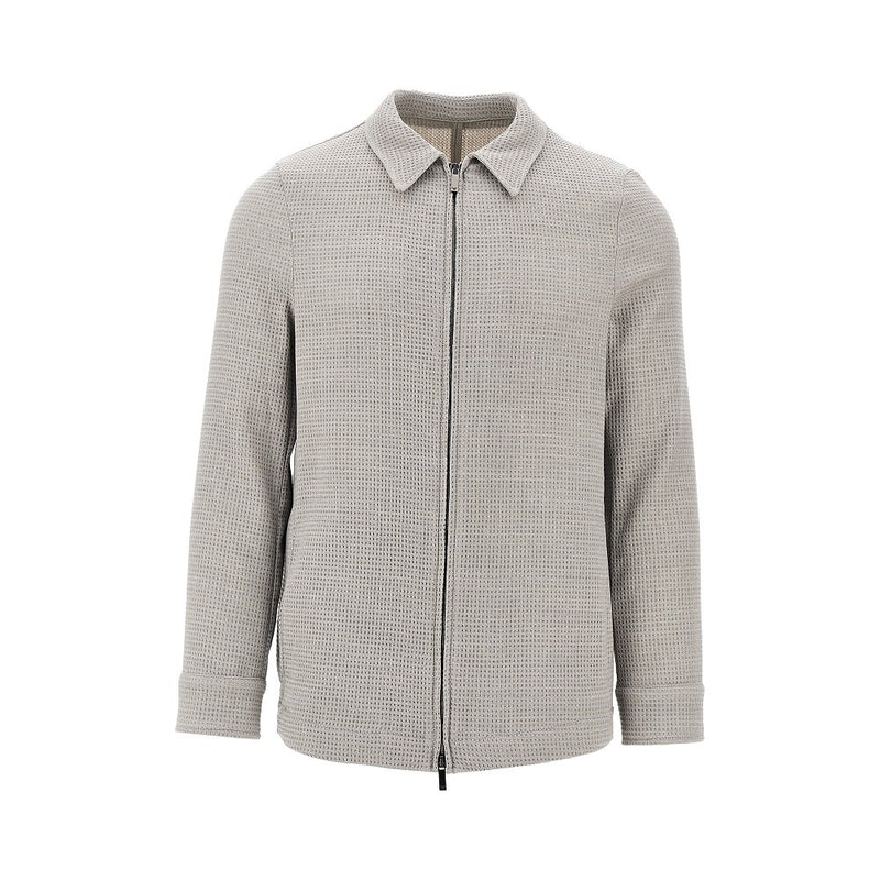 Emporio Armani Emporio Armani Waffle Jersey Jacket Grey Men - World Class Fashion